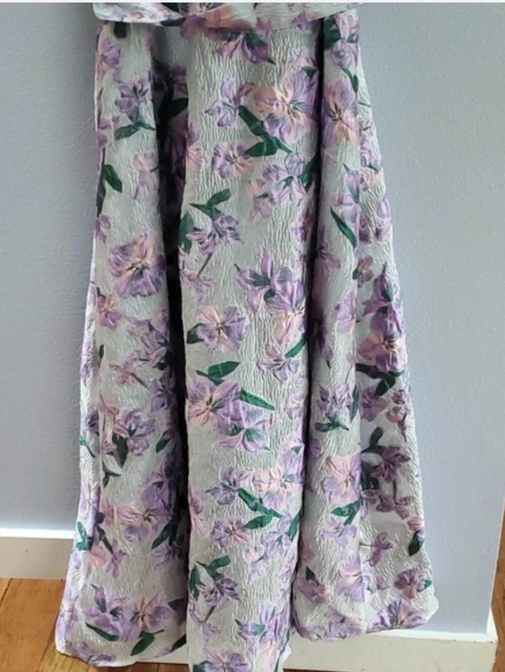 Abbey Glass Charlotte collared dress organza bloom Floral Purple Maxi Dress - Picture 11 of 15